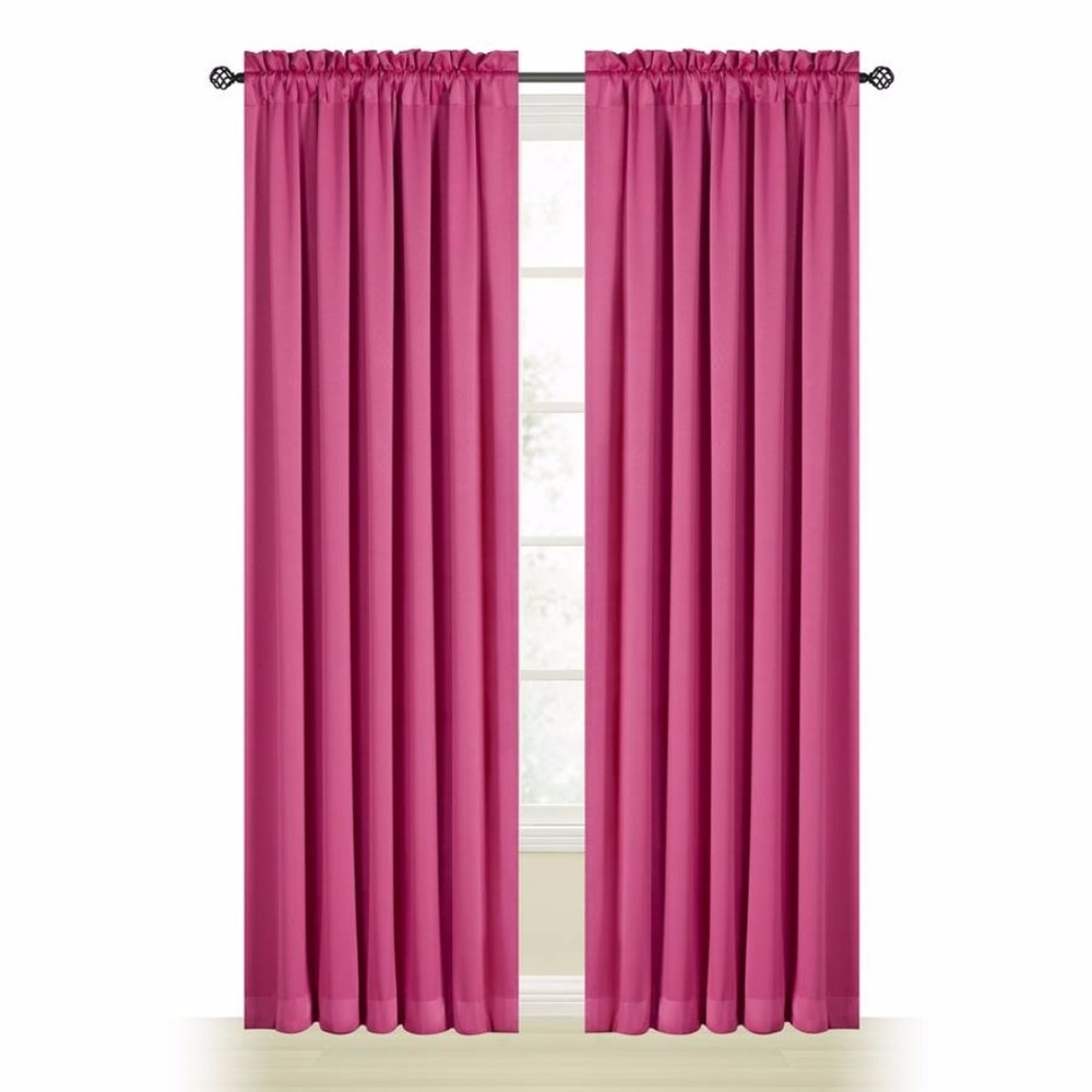 Myla Pink Room Darkening Single Curtain Panel